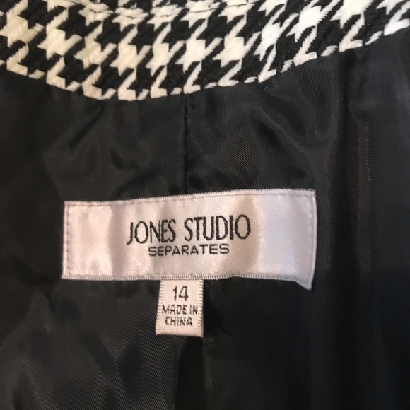 Jones Studio Separates B/W Herringbone Jacket 14 - Picture 4 of 8